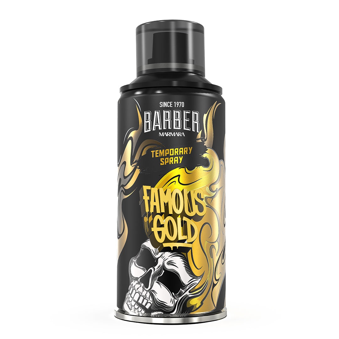 Marmara Barber Лак для волос цветной FAMOUS GOLD 150 мл 1 Marmara Barber Лак для волос цветной FAMOUS GOLD 150 мл 1